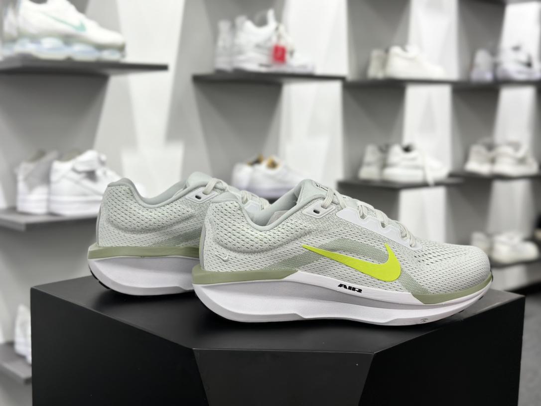 耐克Nike Winflo 11 Low”Sail/Volt”温弗洛11代系列低帮跑步鞋“网织米白荧光绿”FJ9510-102