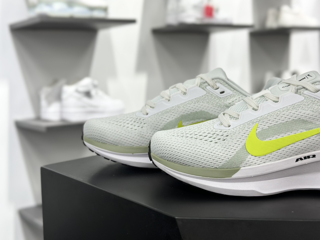 耐克Nike Winflo 11 Low”Sail/Volt”温弗洛11代系列低帮跑步鞋“网织米白荧光绿”FJ9510-102