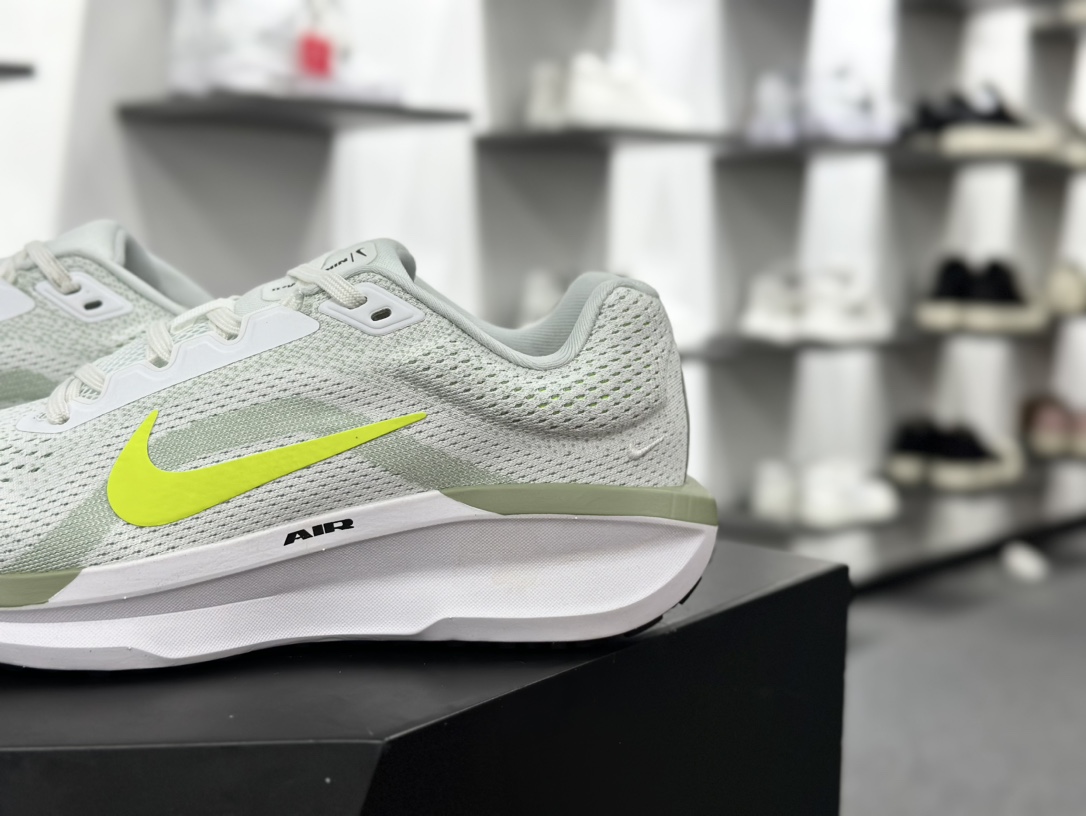 耐克Nike Winflo 11 Low”Sail/Volt”温弗洛11代系列低帮跑步鞋“网织米白荧光绿”FJ9510-102