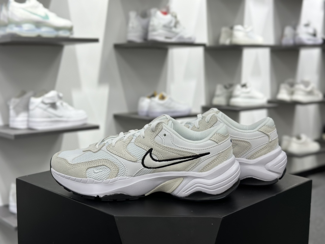 耐克Nike AL8”White Black”系列低帮复古百搭厚底老爹风休闲运动慢跑鞋“白黑浅灰”FJ3794-102