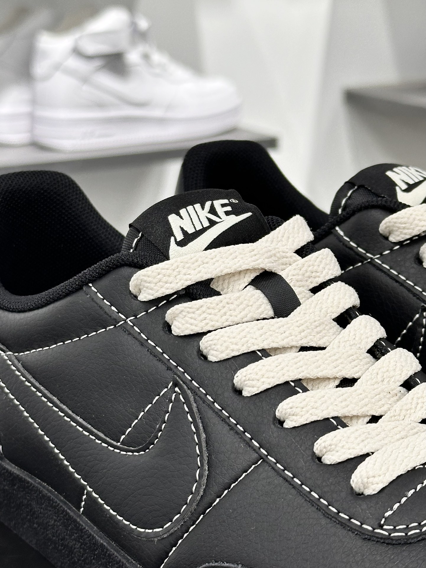 Nike Killshot 2 Leather 致命射击二代系列低帮美式经典复古休闲运动板鞋“皮革黑白车线”HJ7263-010