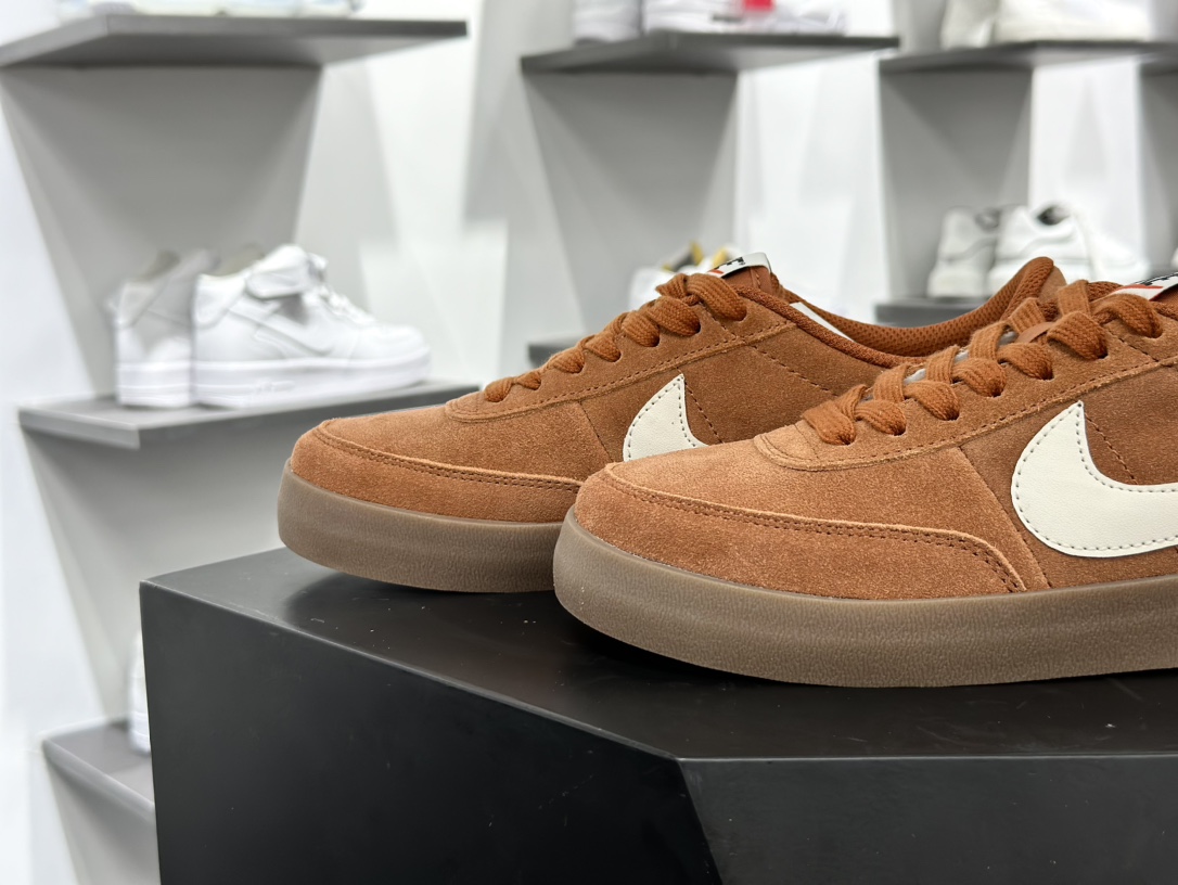 Nike Killshot 2 Leather 致命射击二代系列低帮美式经典复古休闲运动板鞋“翻毛褐橙白焦糖底”FQ8903-200