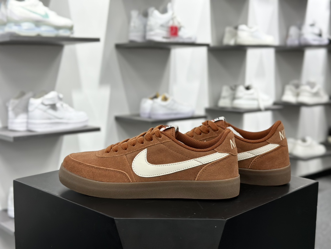 Nike Killshot 2 Leather 致命射击二代系列低帮美式经典复古休闲运动板鞋“翻毛褐橙白焦糖底”FQ8903-200