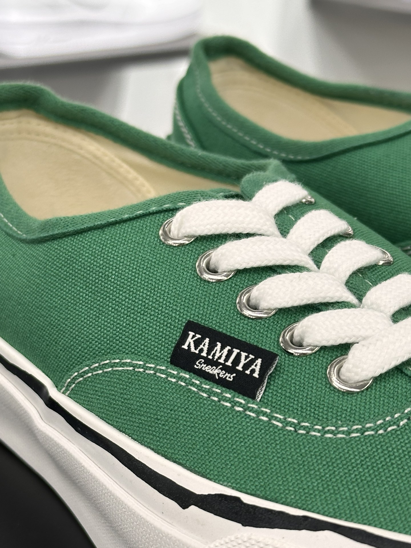 KAMIYA Vulcanize Low Sneaker 系列开口笑硫化滑板板鞋“联名青草绿”C13FW703-GREEN