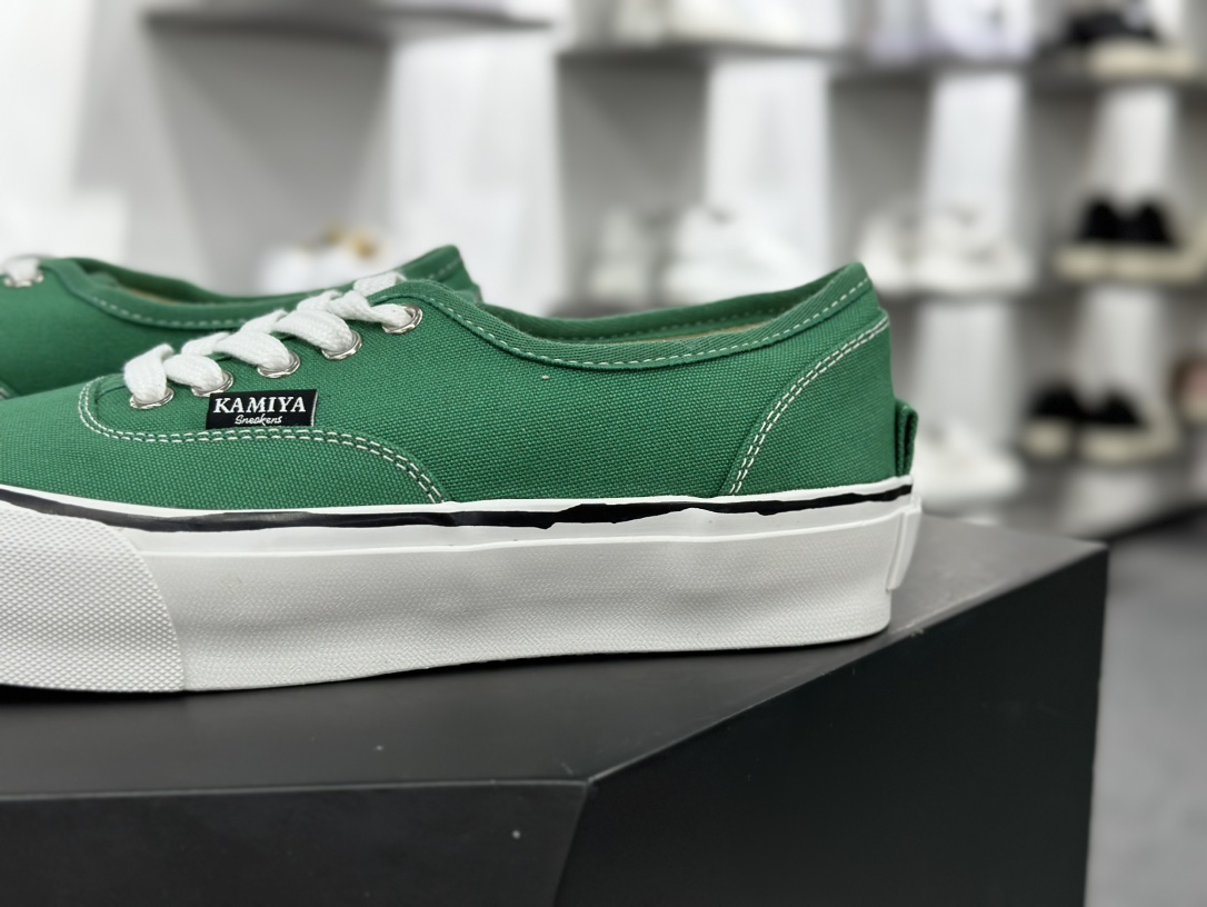 KAMIYA Vulcanize Low Sneaker 系列开口笑硫化滑板板鞋“联名青草绿”C13FW703-GREEN