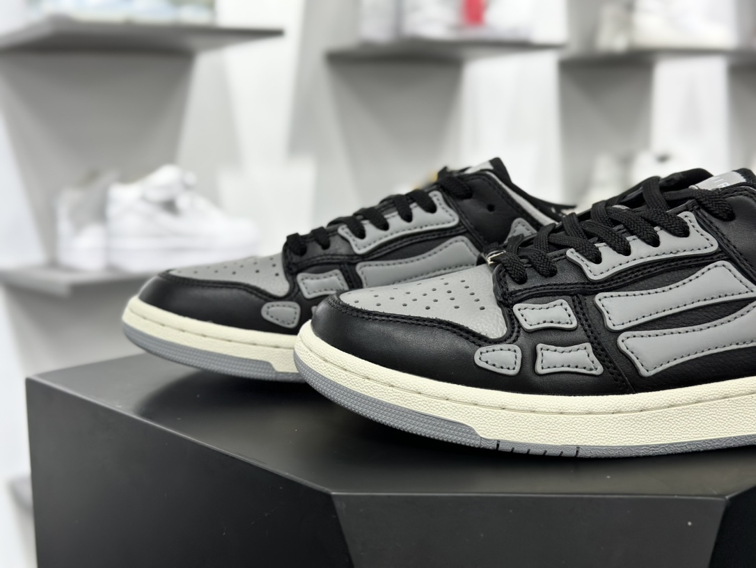 AMIRI Skeleton Low-Skel top Sneakers 骨骼系列低帮经典百搭真皮休闲运动板鞋