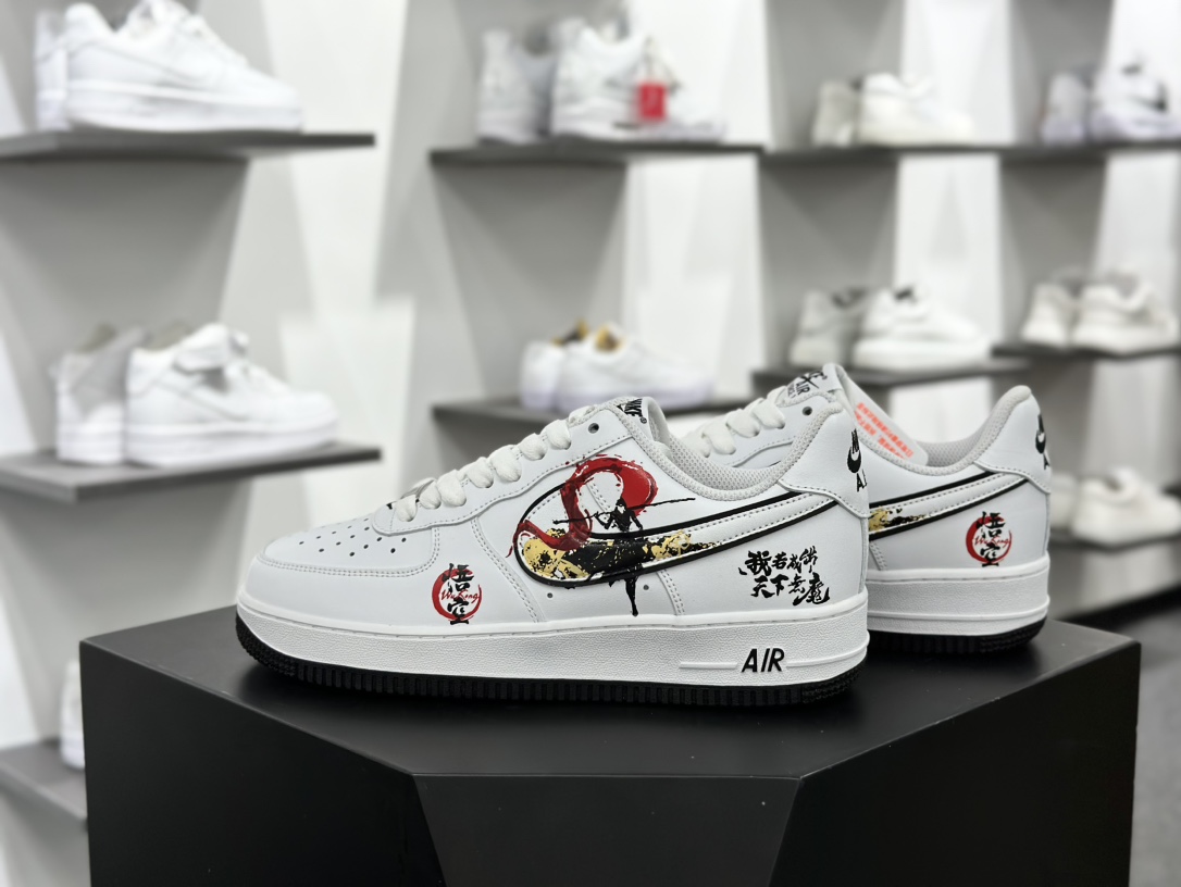 ke Air Force 1 07 Low ”Goku”空军一号经典低帮百搭板鞋“白黑悟空涂鸦”DV0788-301