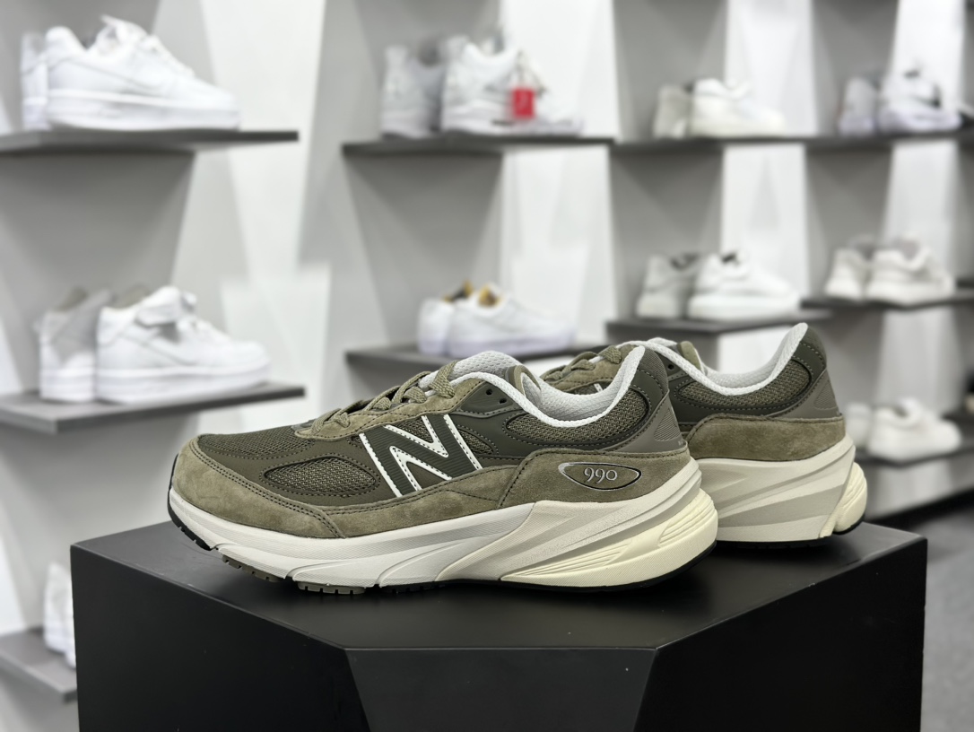 Teddy Santis x NB新百伦New Balance 990v6 Made in USA”True Camo”系列低帮跑步鞋“军绿橄榄绿”U990TB6