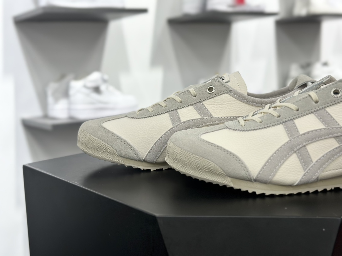 鬼塚虎/Onitsuka Tiger Mexico 66 Slip-On 墨西哥系列运动鞋“皮革米白灰”1183C015-101