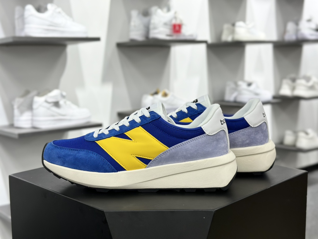 新百伦New Balance U370系列低帮复古休闲运动慢跑鞋“宝蓝黄浅紫”U370KA