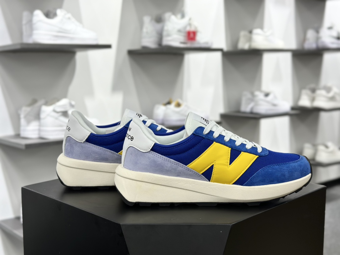 新百伦New Balance U370系列低帮复古休闲运动慢跑鞋“宝蓝黄浅紫”U370KA