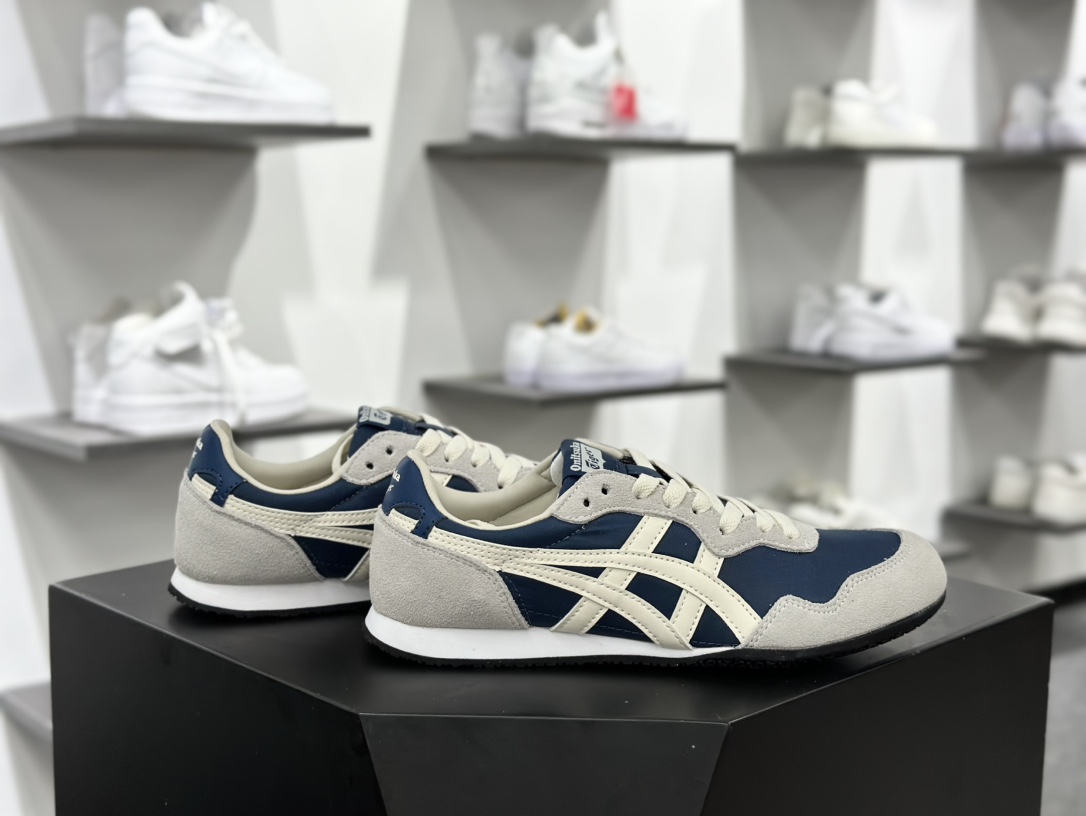 鬼塚虎/Onitsuka Tiger Serrano Low 塞拉诺系列低帮慢跑鞋“浅灰藏蓝”1183B400-406