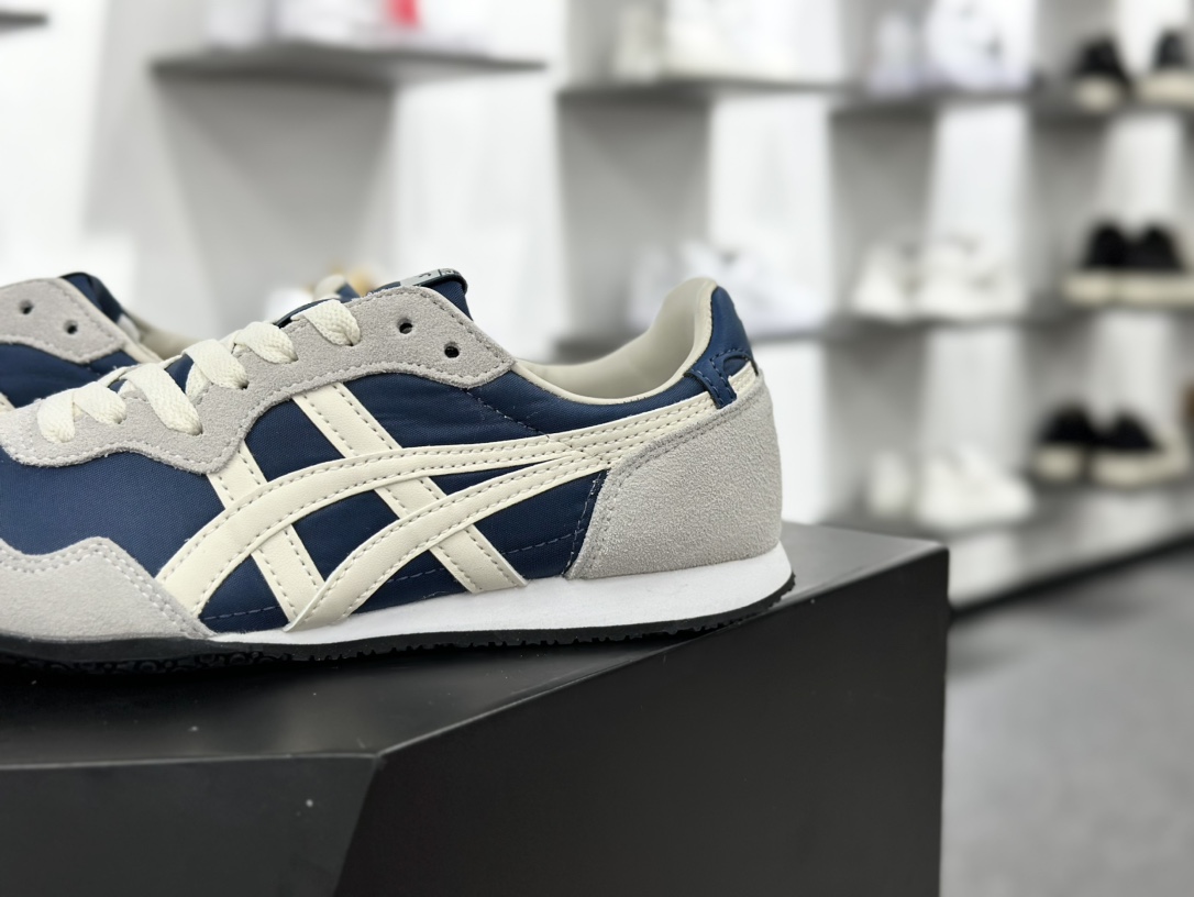 鬼塚虎/Onitsuka Tiger Serrano Low 塞拉诺系列低帮慢跑鞋“浅灰藏蓝”1183B400-406