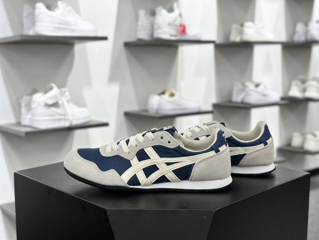 鬼塚虎/Onitsuka Tiger Serrano Low 塞拉诺系列低帮慢跑鞋“浅灰藏蓝”1183B400-406