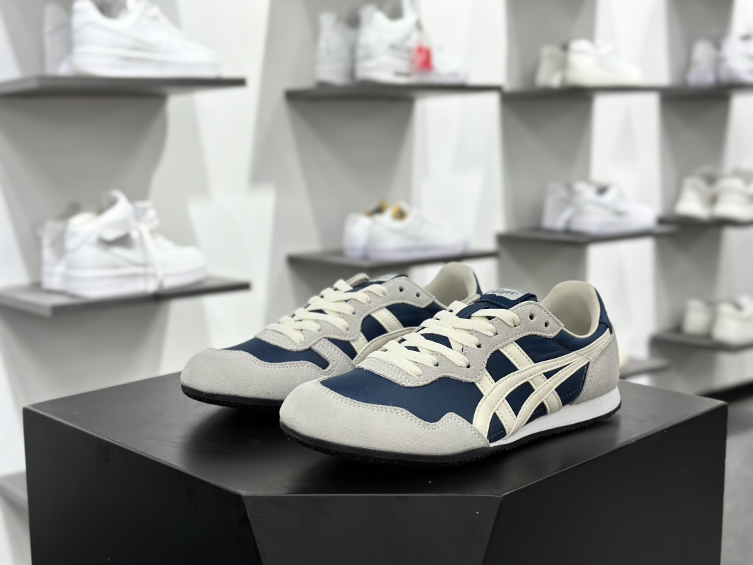 鬼塚虎/Onitsuka Tiger Serrano Low 塞拉诺系列低帮慢跑鞋“浅灰藏蓝”1183B400-406