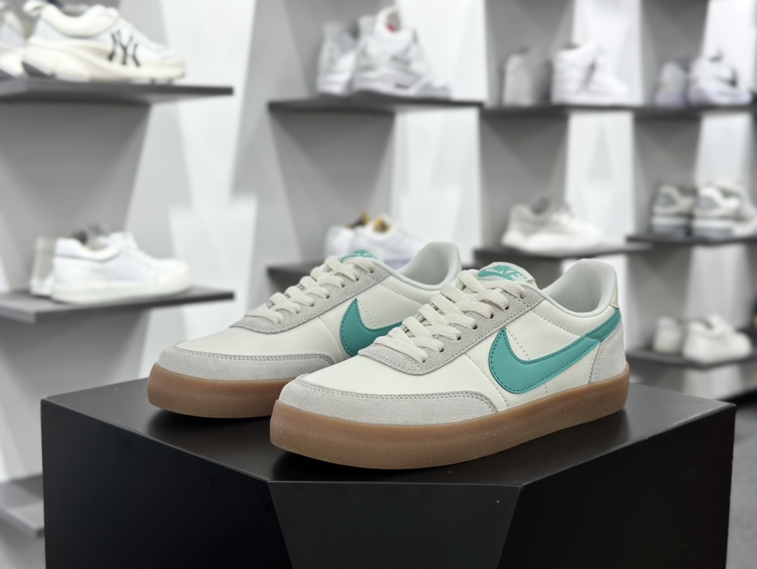 Nike Killshot 2 Leather 致命射击二代系列低帮美式经典复古休闲运动板鞋“皮革帆白海岛绿生胶底”432997-126