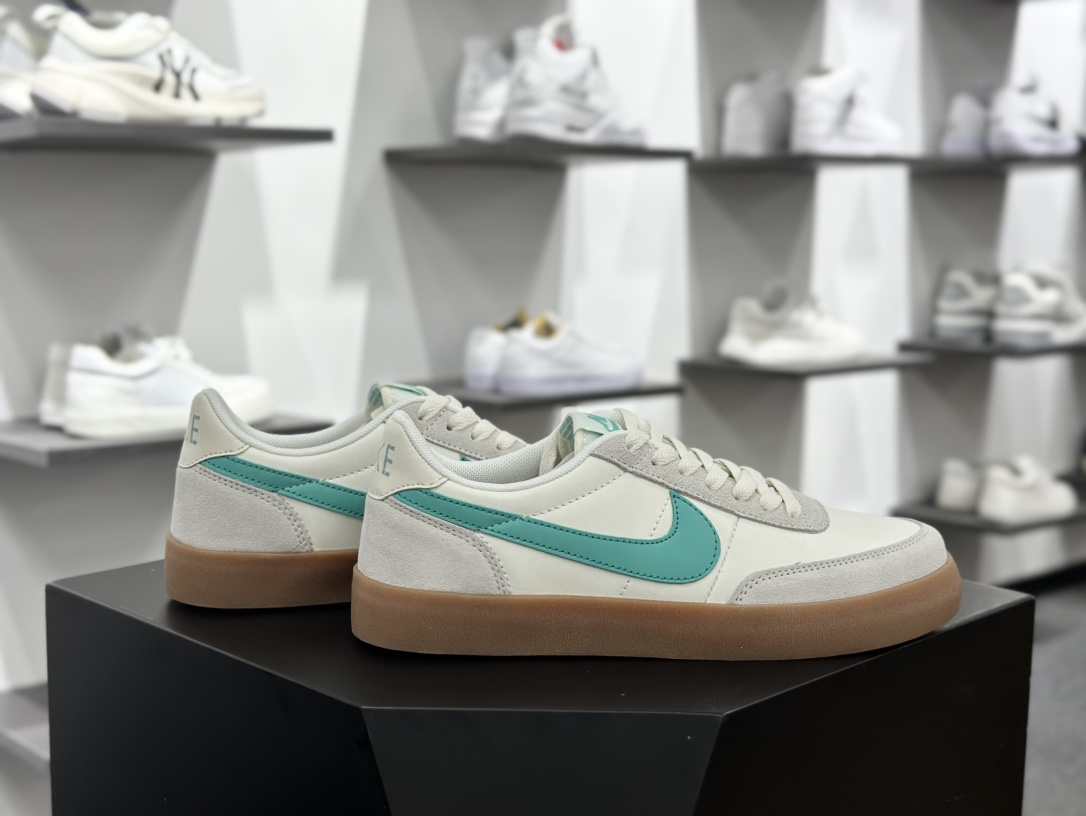 Nike Killshot 2 Leather 致命射击二代系列低帮美式经典复古休闲运动板鞋“皮革帆白海岛绿生胶底”432997-126