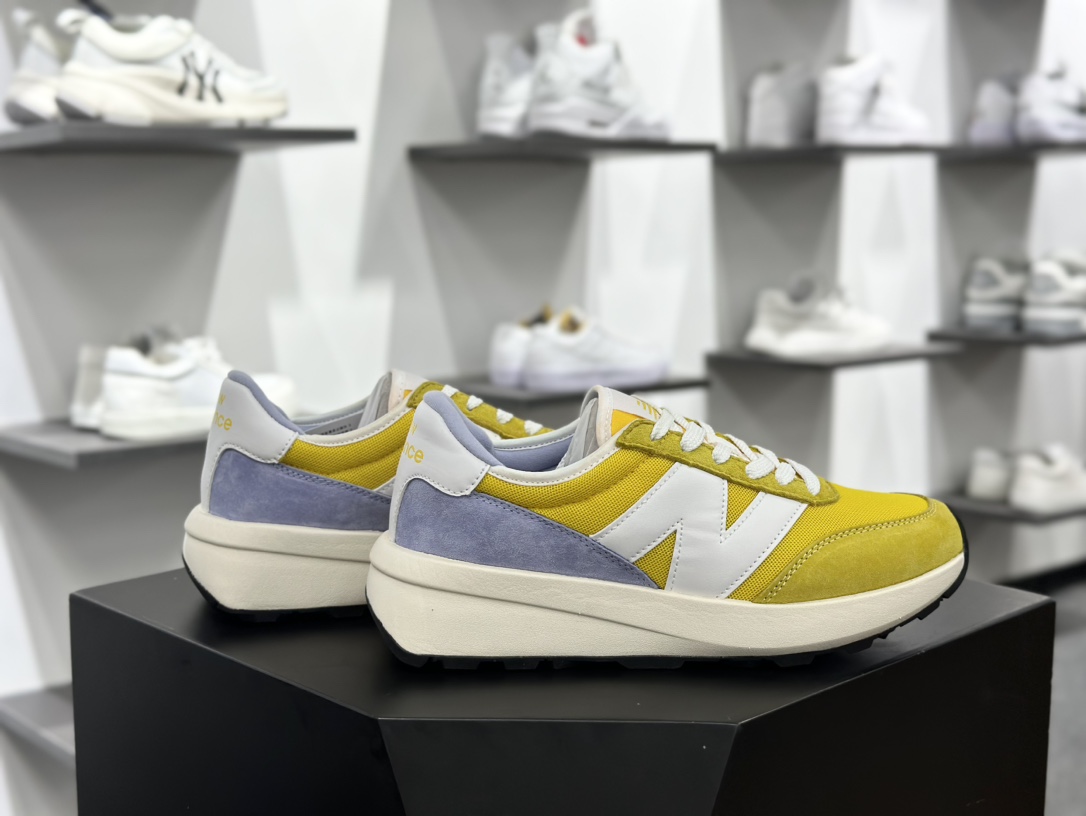 NB新百伦New Balance U370系列低帮复古休闲运动慢跑鞋“浅黄淡紫白”U370KB