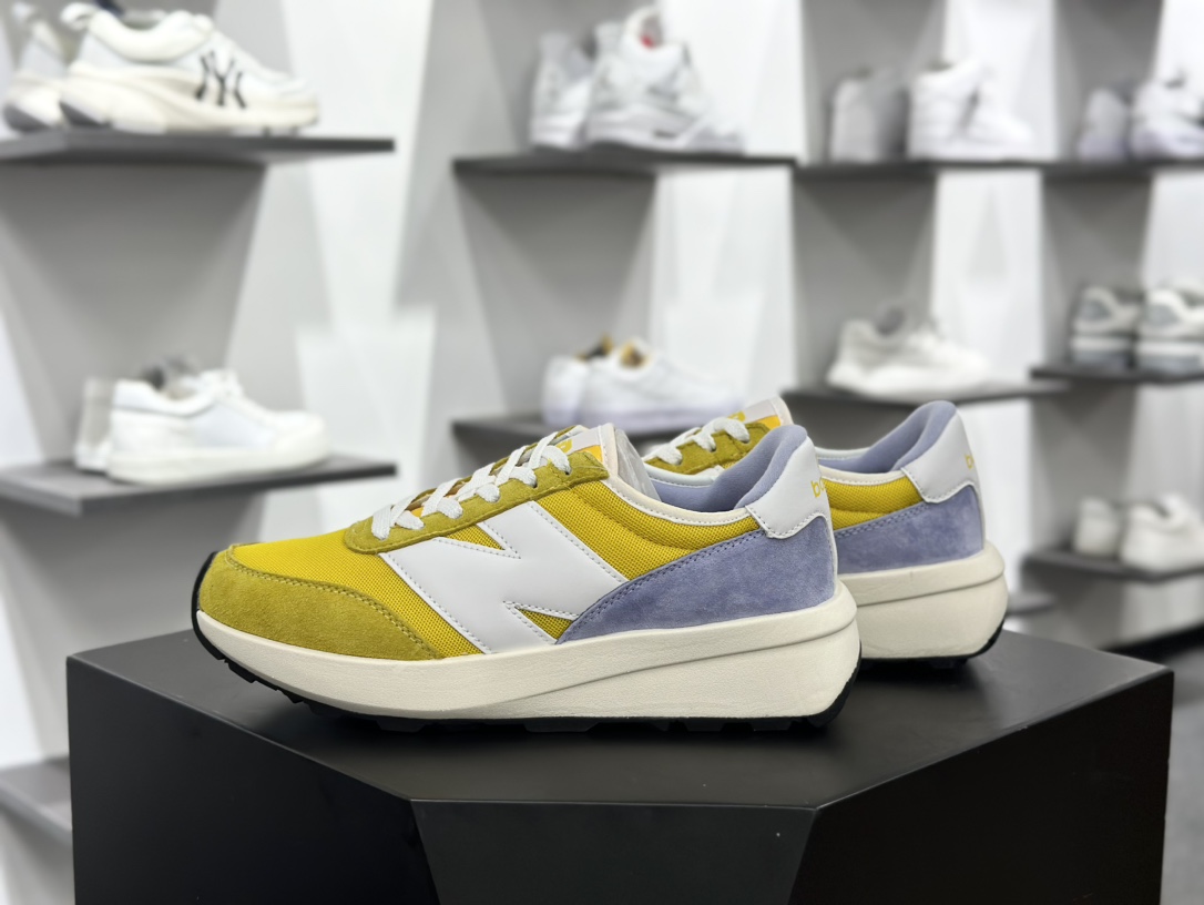 NB新百伦New Balance U370系列低帮复古休闲运动慢跑鞋“浅黄淡紫白”U370KB