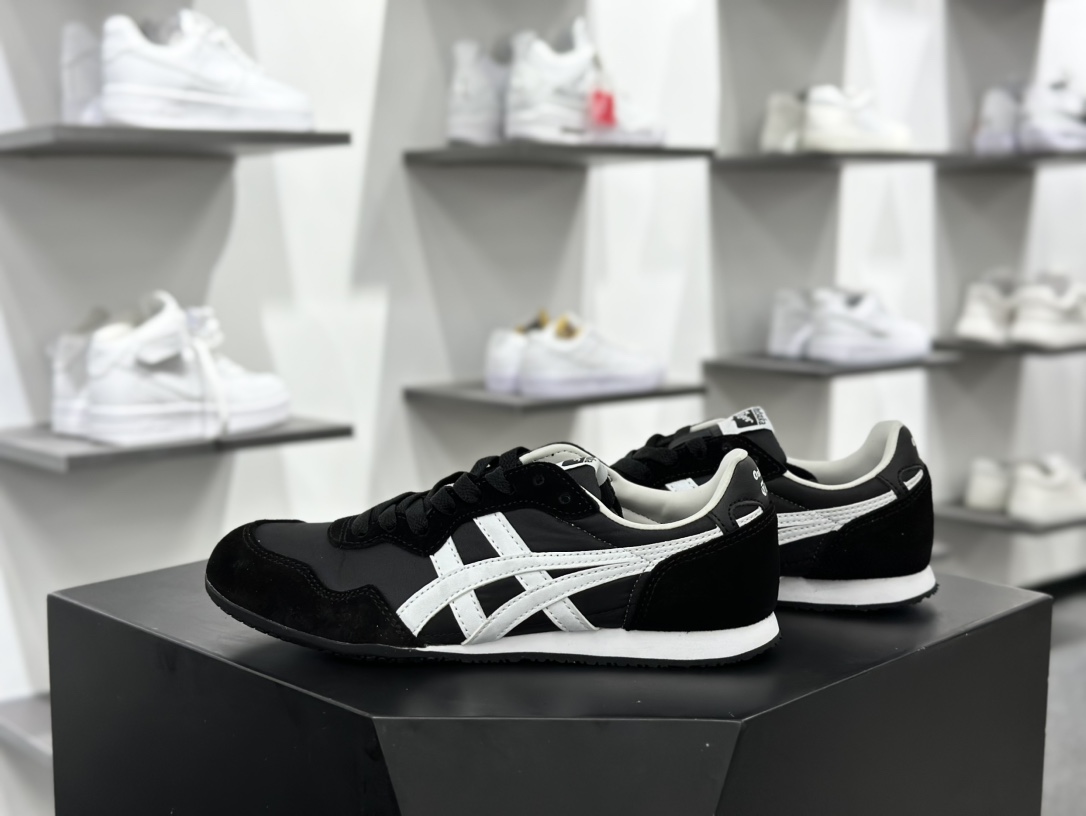 鬼塚虎/Onitsuka Tiger Serrano Low 塞拉诺系列低帮慢跑鞋“黑白”1183B400-001