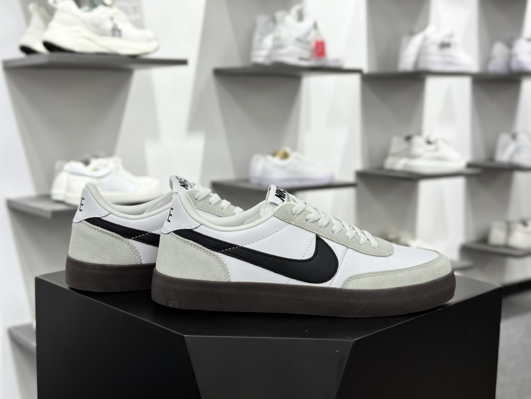 Nike Killshot 2 Leather 致命射击二代系列低帮美式板鞋“皮革白灰黑焦糖底”HF1054-100