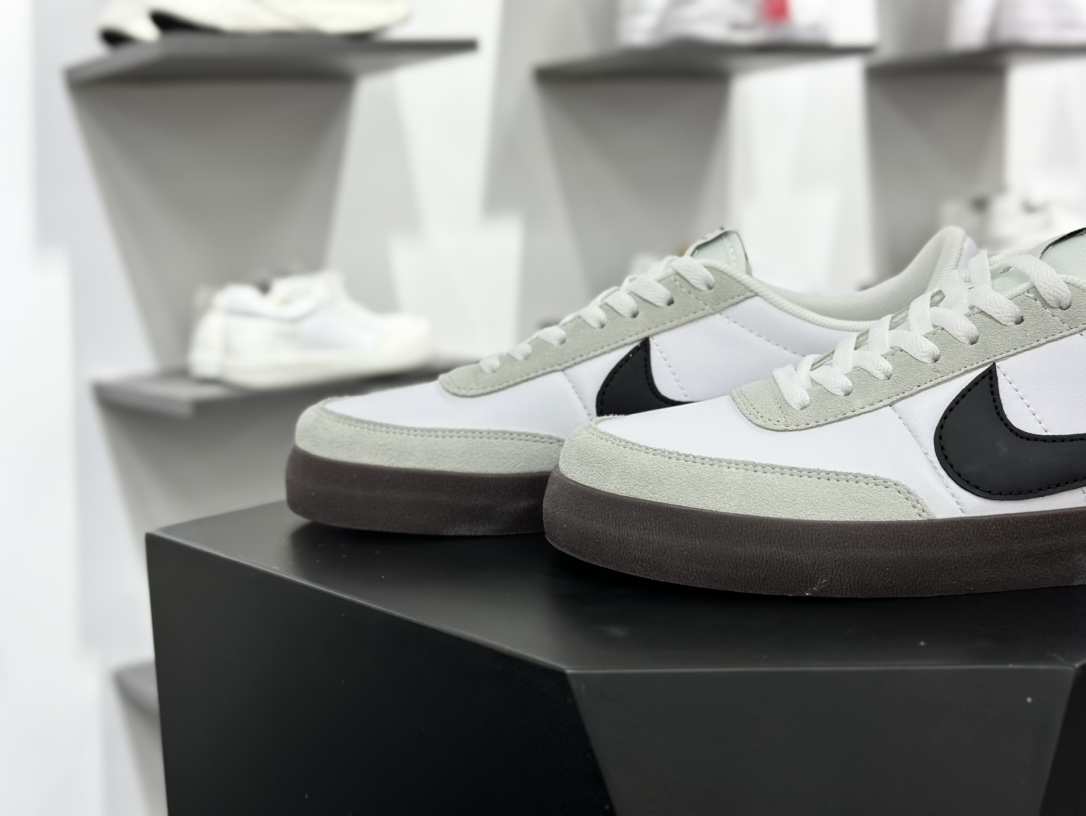 Nike Killshot 2 Leather 致命射击二代系列低帮美式板鞋“皮革白灰黑焦糖底”HF1054-100