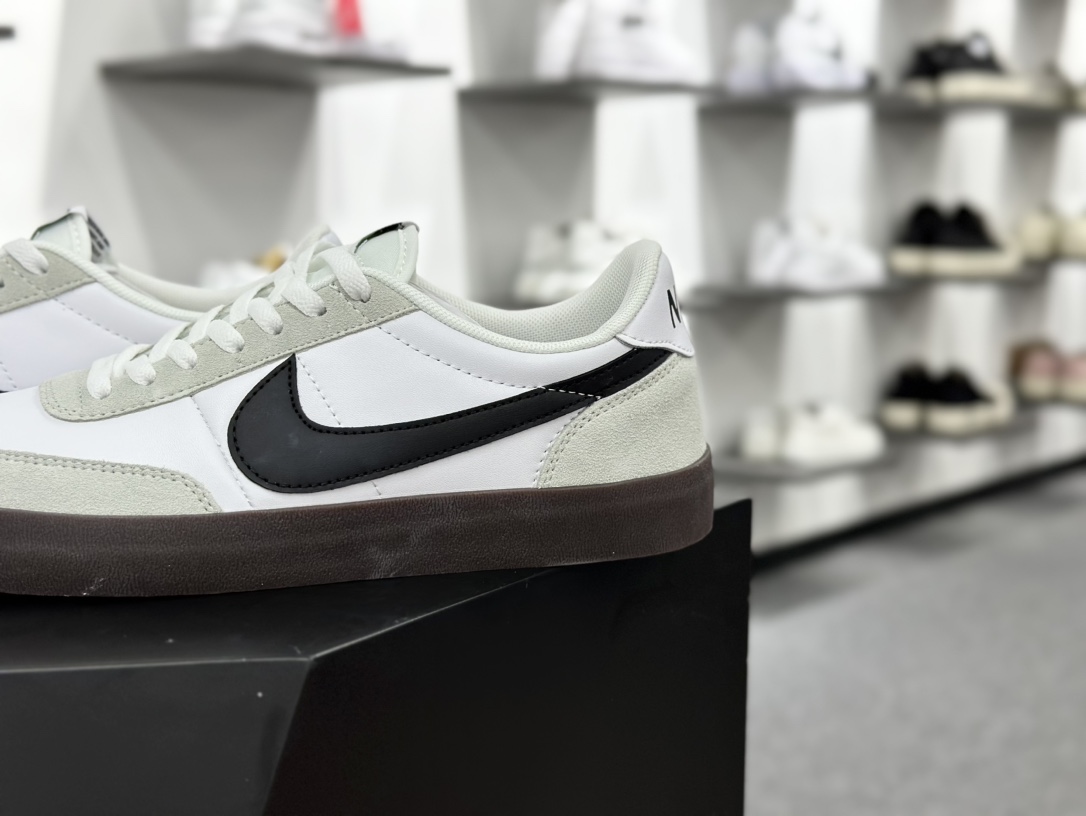 Nike Killshot 2 Leather 致命射击二代系列低帮美式板鞋“皮革白灰黑焦糖底”HF1054-100