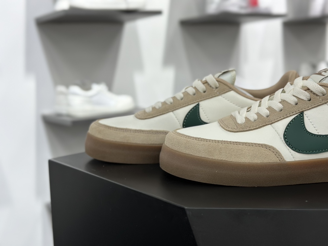 Nike Killshot 2 Leather 致命射击二代系列低帮美式经典板鞋“皮革奶茶白黄暗绿生胶底”HF14861-133