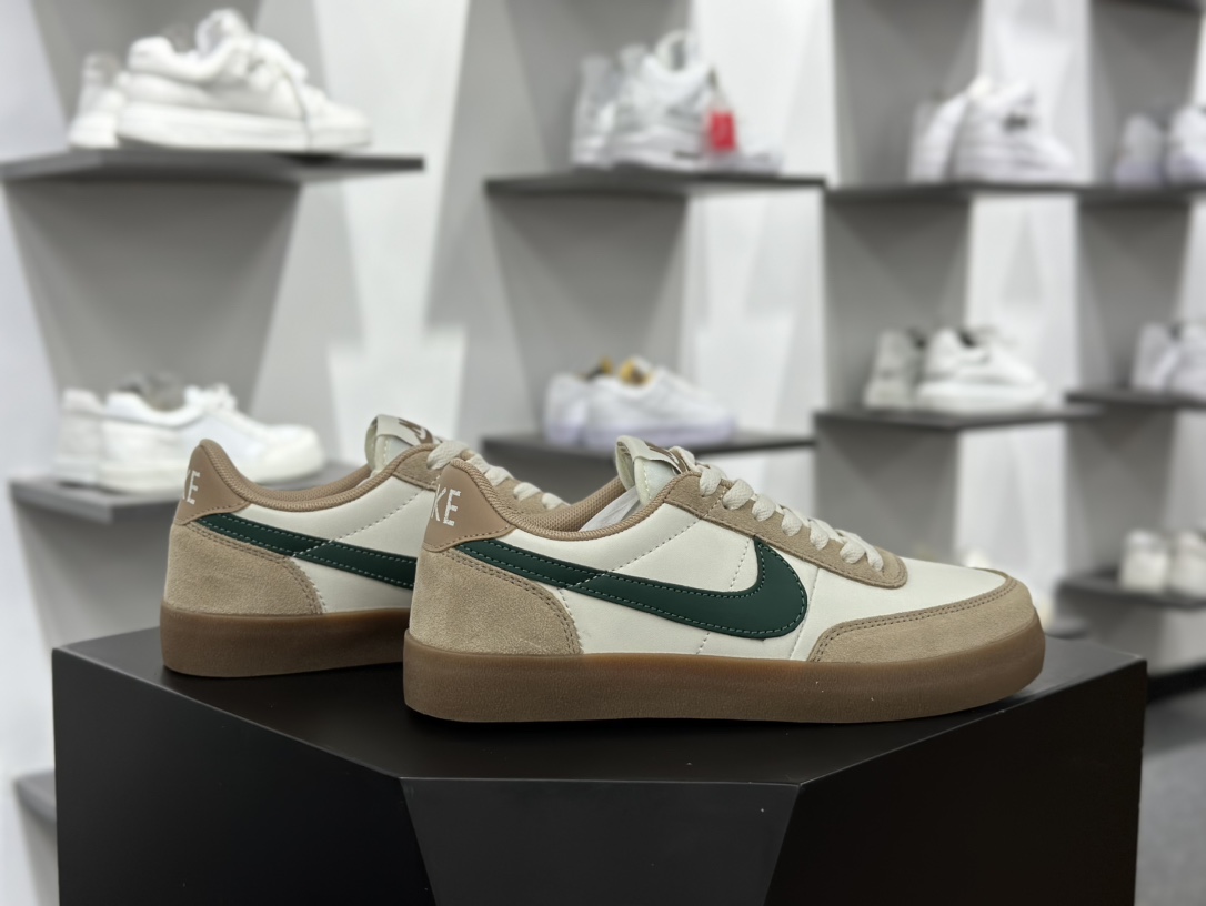 Nike Killshot 2 Leather 致命射击二代系列低帮美式经典板鞋“皮革奶茶白黄暗绿生胶底”HF14861-133