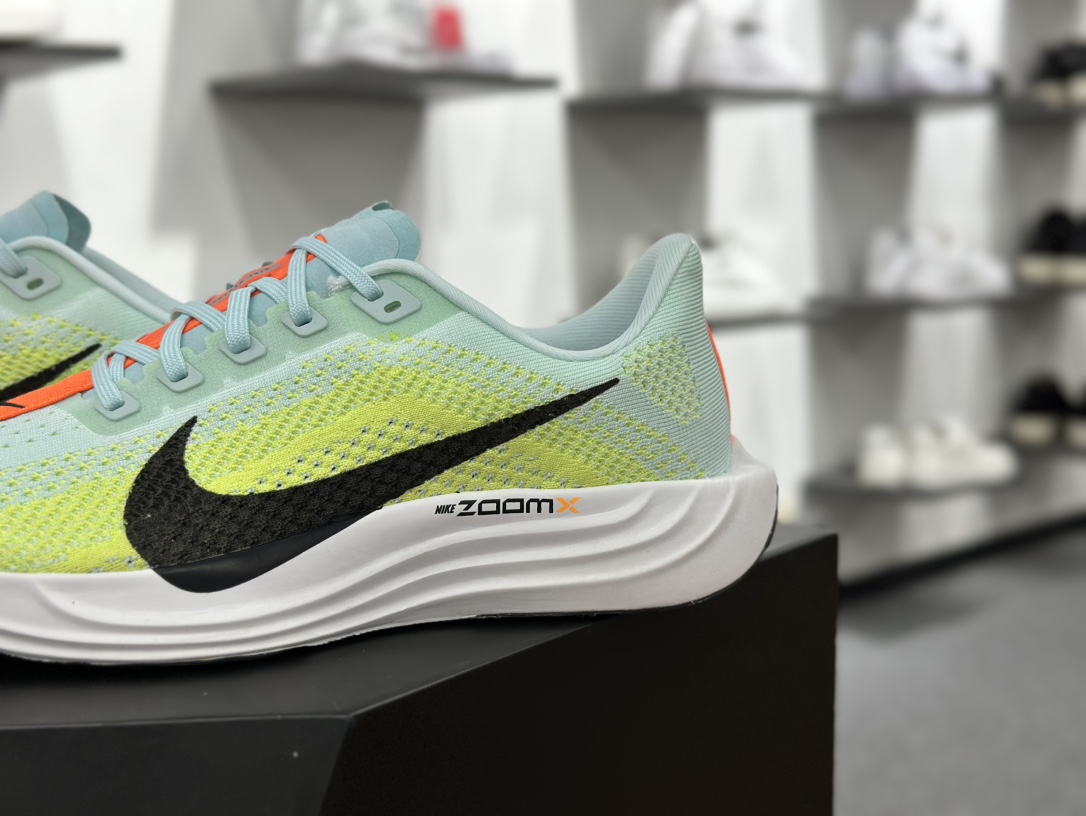 耐克Nike Air Zoom Pegasus Plus”Glacier Blue Life Lime”飞马慢跑鞋“针织浅绿黄酸橙黑钩子”FQ7261-400