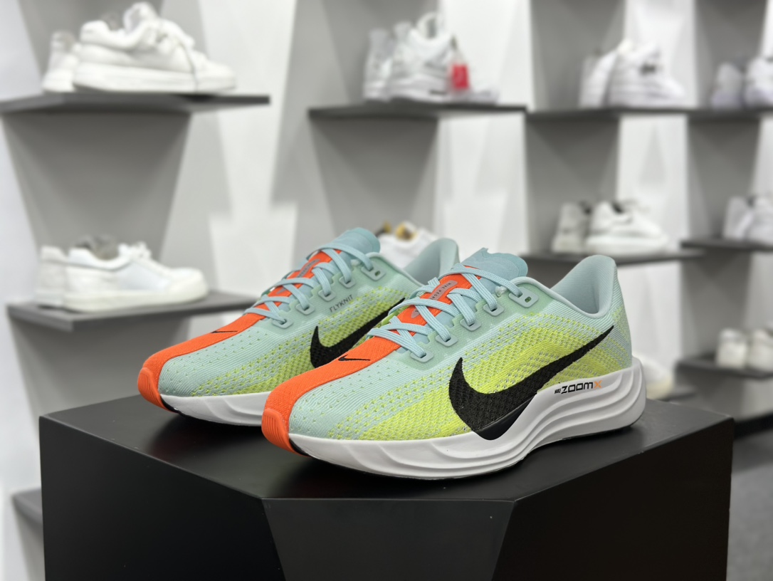 耐克Nike Air Zoom Pegasus Plus”Glacier Blue Life Lime”飞马慢跑鞋“针织浅绿黄酸橙黑钩子”FQ7261-400