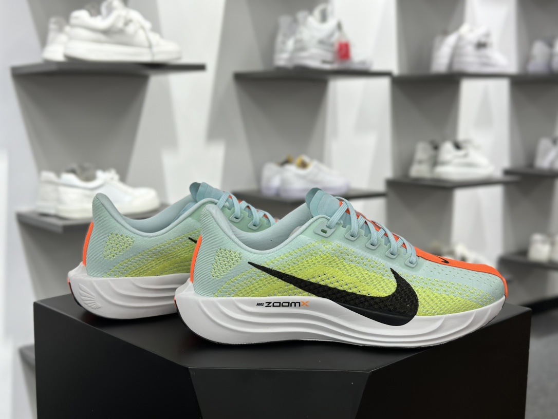 耐克Nike Air Zoom Pegasus Plus”Glacier Blue Life Lime”飞马慢跑鞋“针织浅绿黄酸橙黑钩子”FQ7261-400