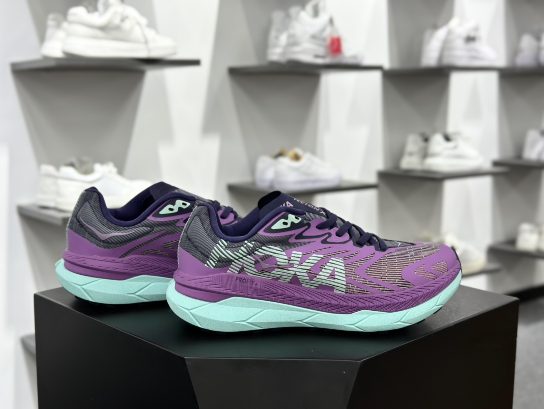 Hoka One One Tecton X 2 M 钛氪动X2系列低帮厚底轻量休闲运动慢跑鞋“网织紫灰浅月”1134507/OFNS