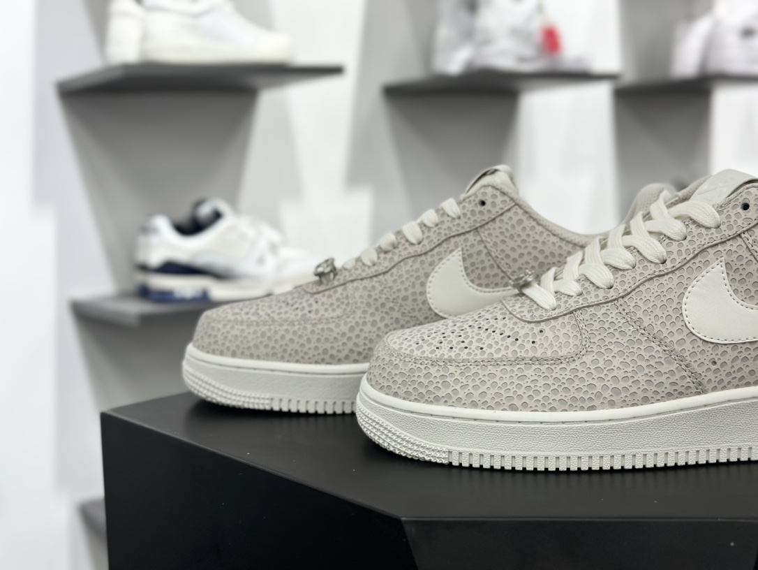 耐克Nike Air Force 1 '07 Low”Safari Phantom”空军一号系列经典低帮板鞋“米白石斑纹”FV6519-001