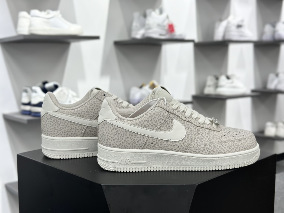 耐克Nike Air Force 1 '07 Low”Safari Phantom”空军一号系列经典低帮板鞋“米白石斑纹”FV6519-001