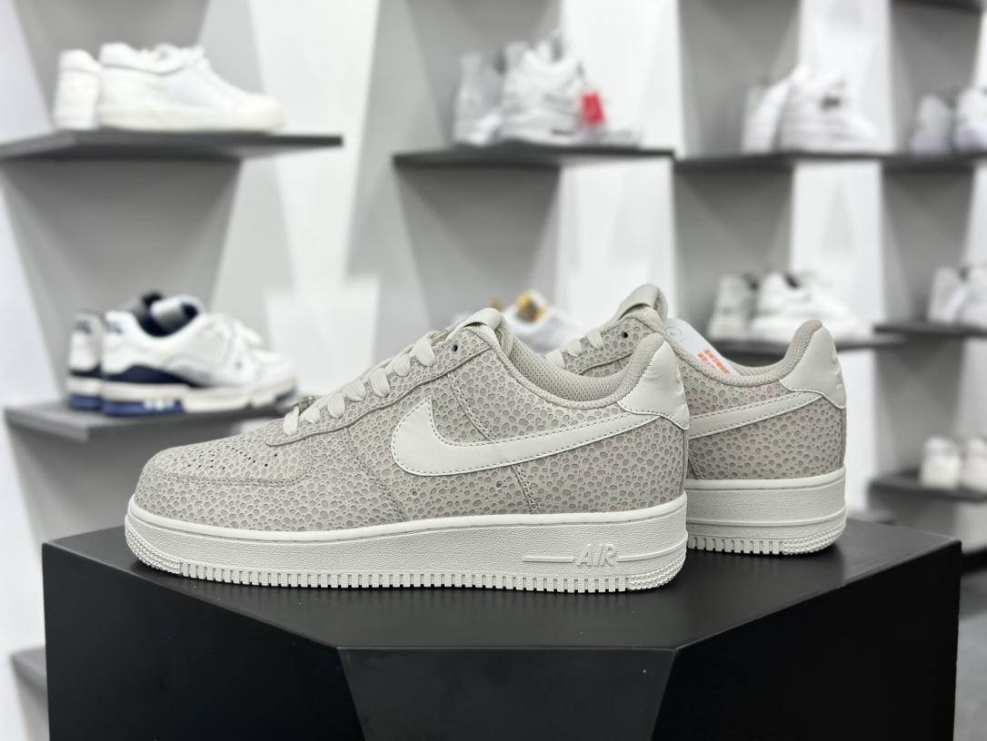 耐克Nike Air Force 1 '07 Low”Safari Phantom”空军一号系列经典低帮板鞋“米白石斑纹”FV6519-001