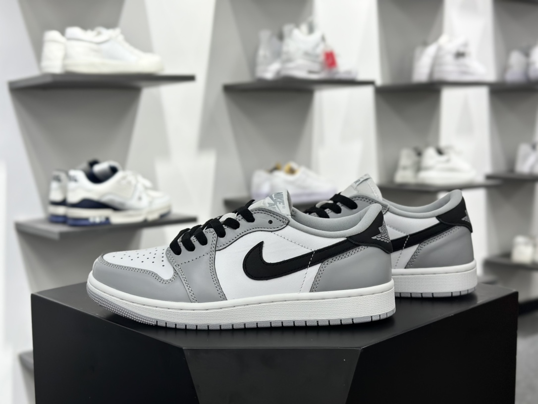 耐克Nike Air Jordan 1 Retro Low OG”Barons”AJ1乔丹一代低帮篮球鞋“OG烟灰白黑钩子”CZ0790-110