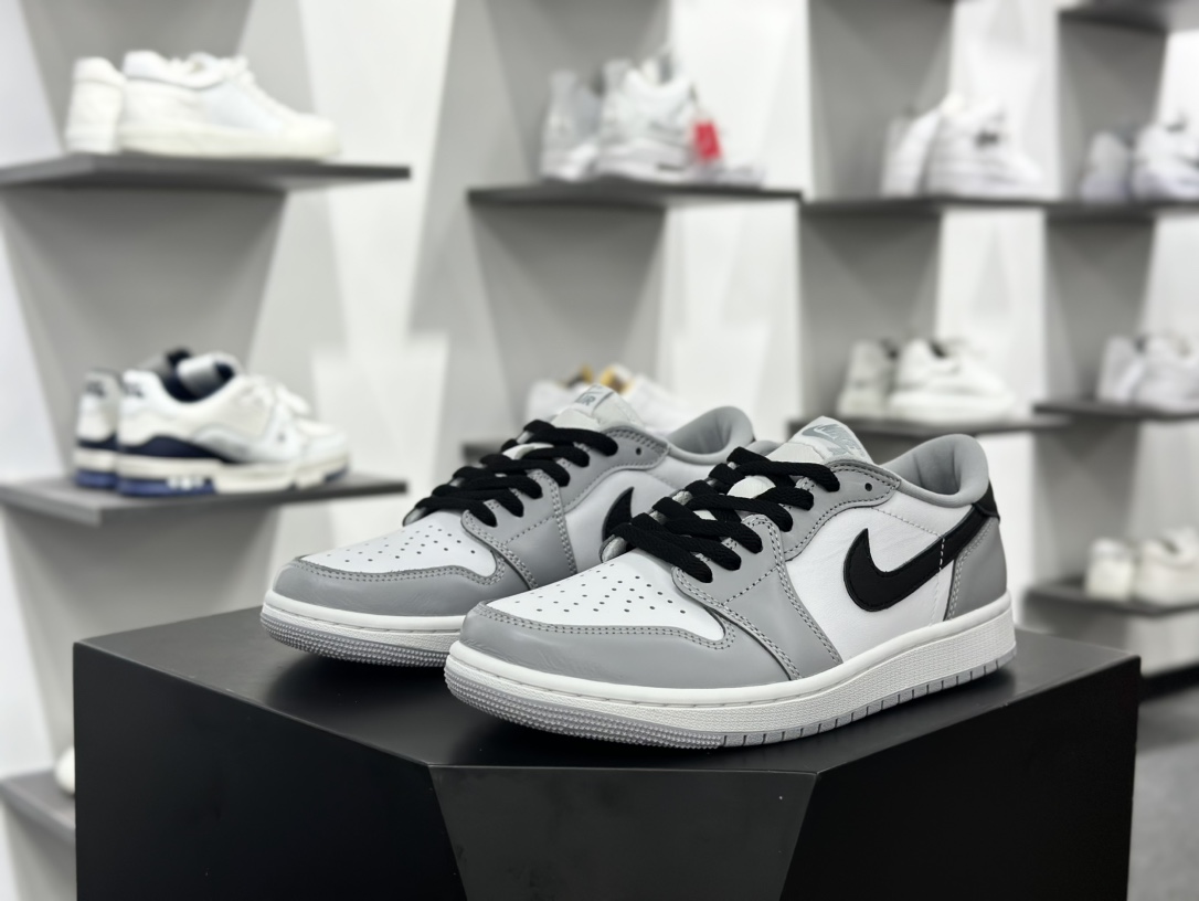 耐克Nike Air Jordan 1 Retro Low OG”Barons”AJ1乔丹一代低帮篮球鞋“OG烟灰白黑钩子”CZ0790-110