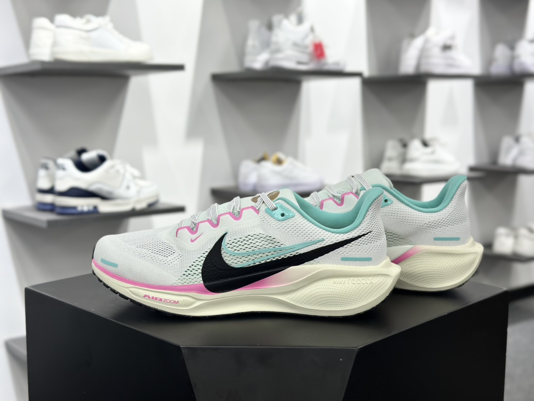 耐克Nike Air Zoom Pegasus 41 Premium”Whit Pink/South Coast Blue”41代超级慢跑鞋“网织白南海岸蓝粉”HM3703-161