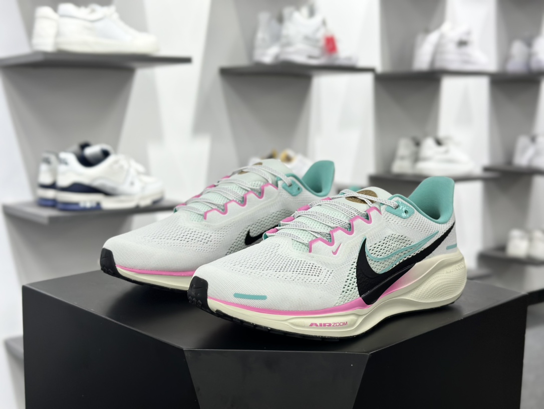 耐克Nike Air Zoom Pegasus 41 Premium”Whit Pink/South Coast Blue”41代超级慢跑鞋“网织白南海岸蓝粉”HM3703-161