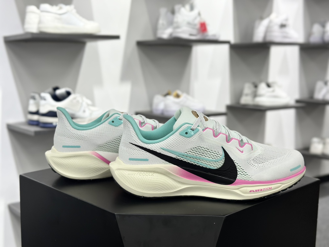 耐克Nike Air Zoom Pegasus 41 Premium”Whit Pink/South Coast Blue”41代超级慢跑鞋“网织白南海岸蓝粉”HM3703-161