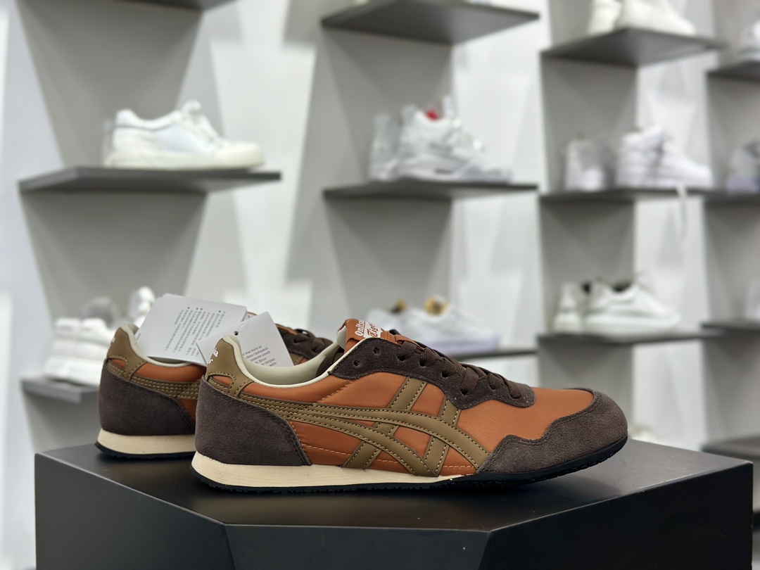 鬼塚虎/Onitsuka Tiger Serrano Low 塞拉诺系列低帮薄底慢跑鞋“棕橙”1183A744-800