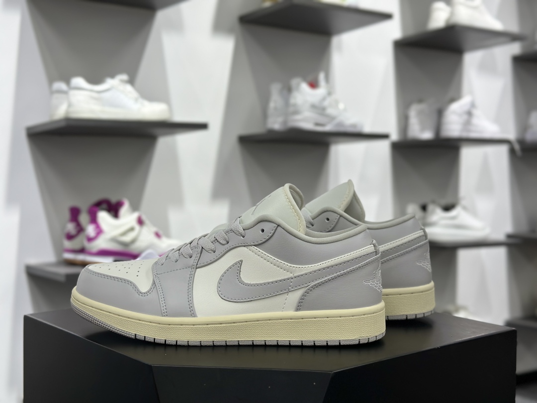 耐克Nike Air Jordan 1 Low”Light Grey/Sail”AJ1乔丹一代低帮篮球鞋“浅灰帆白”DC0774-103