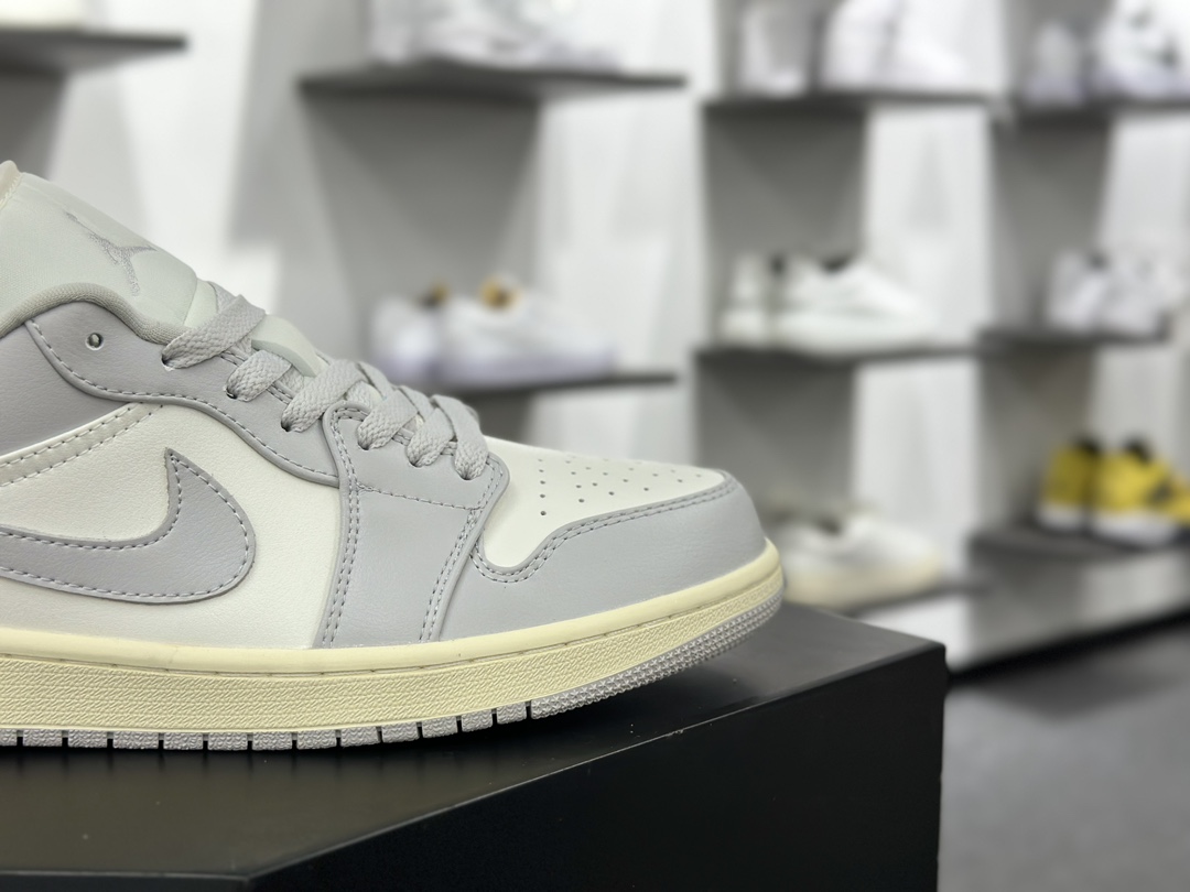 耐克Nike Air Jordan 1 Low”Light Grey/Sail”AJ1乔丹一代低帮篮球鞋“浅灰帆白”DC0774-103