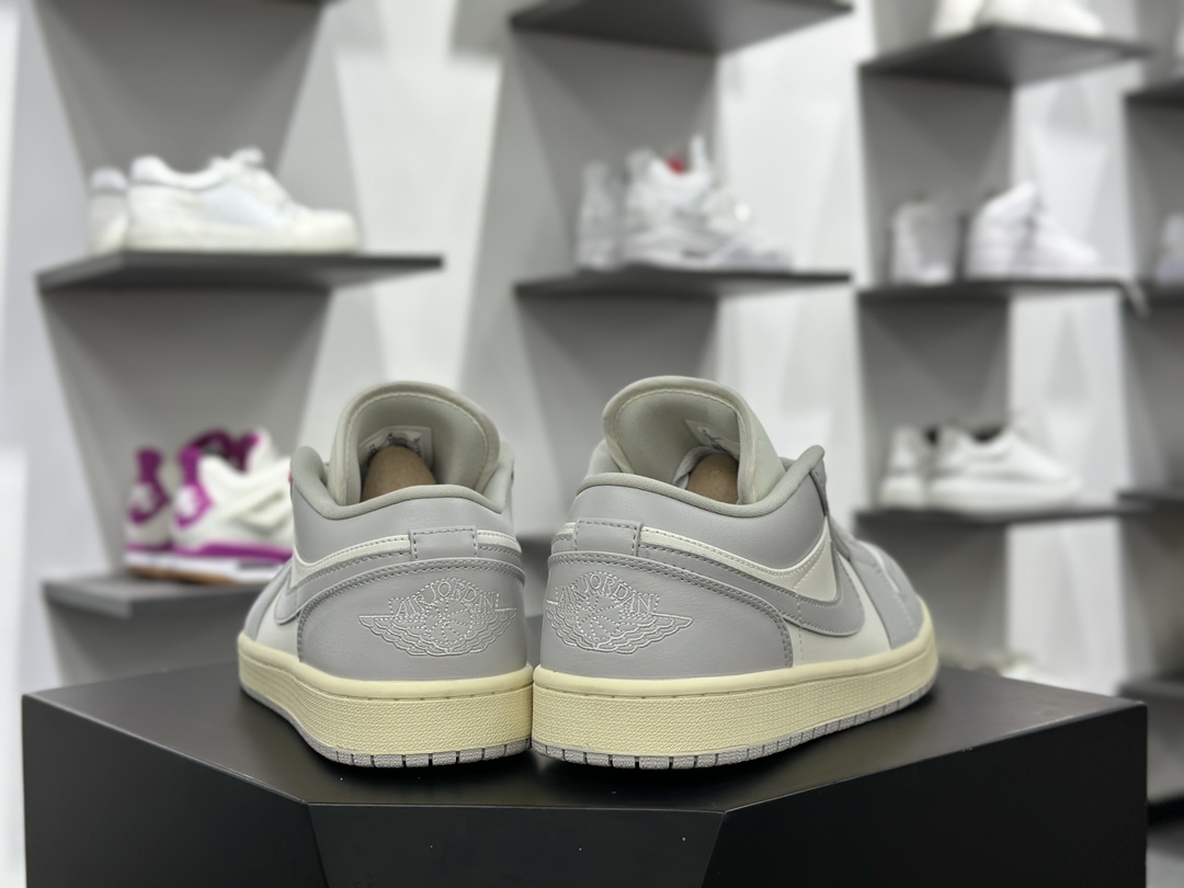 耐克Nike Air Jordan 1 Low”Light Grey/Sail”AJ1乔丹一代低帮篮球鞋“浅灰帆白”DC0774-103