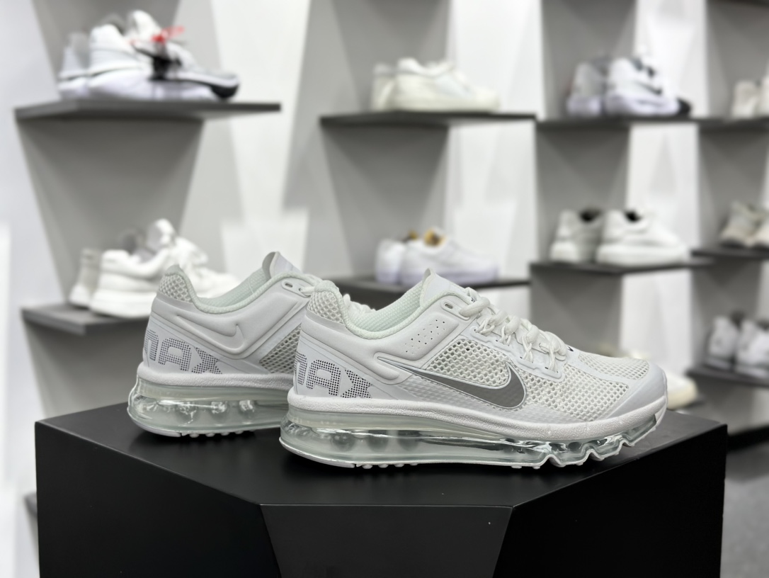 NIKE Air Max 2013 耐克复古透气网布 全掌气垫 缓震跑步鞋 HF4884-100