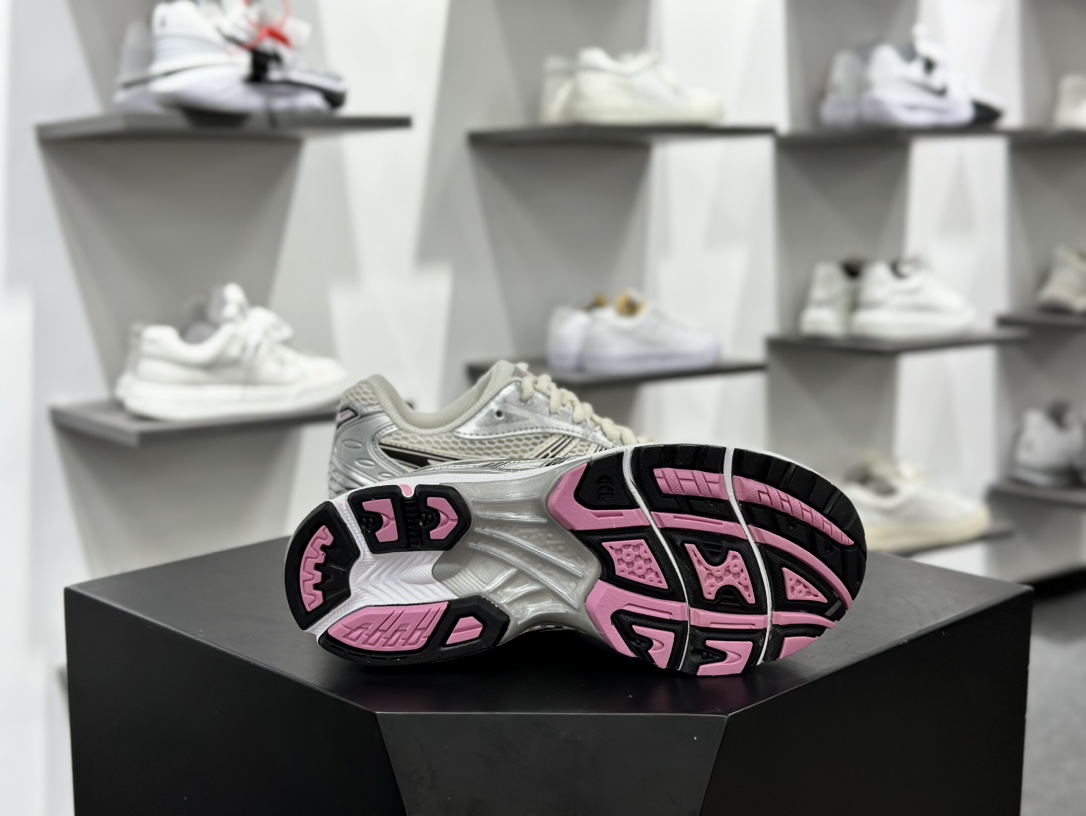 亚瑟士/ASICS Gel Kayano 14”Cream Sweet Pink”卡亚诺14代系列跑步鞋“金属银米白黑粉”1203A537-103