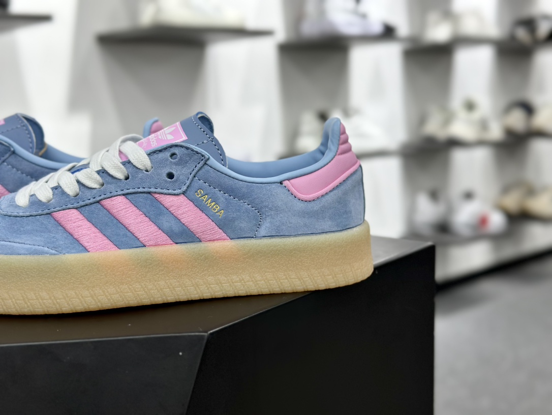 Adidas三叶草SAMBA ROSE 厚底休闲板鞋 JH8836