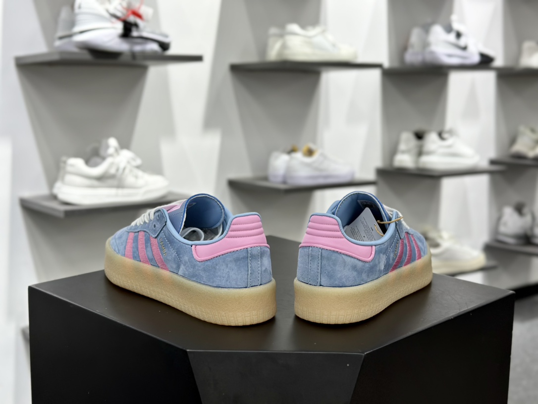 Adidas三叶草SAMBA ROSE 厚底休闲板鞋 JH8836