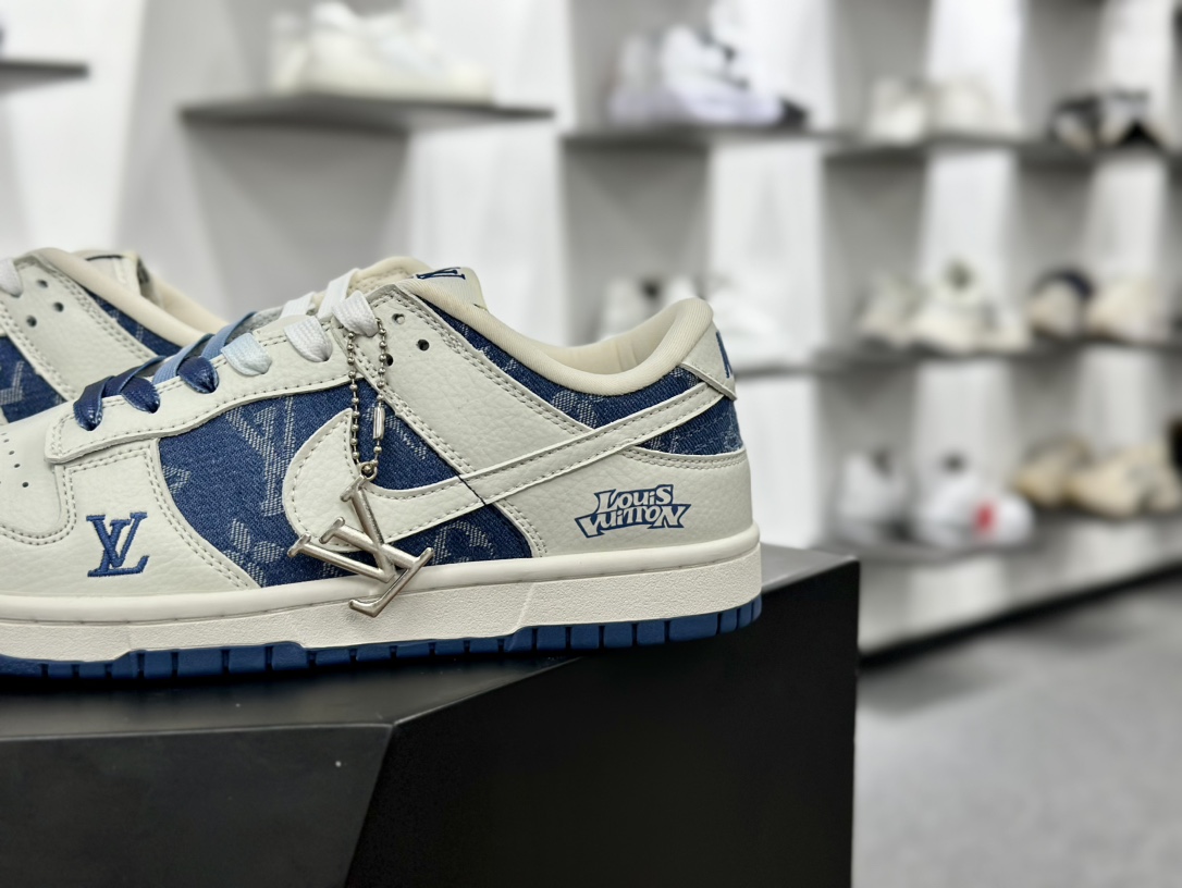 Nike SB Dunk Low LV联名-米蓝印花 低帮休闲板鞋 JH8310-954